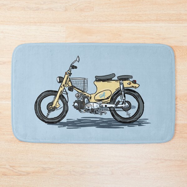 Item preview, Yellow Custom Vintage Motorcycle Art – Retro Biker Illustration designed and sold by The Devil's Bargain.