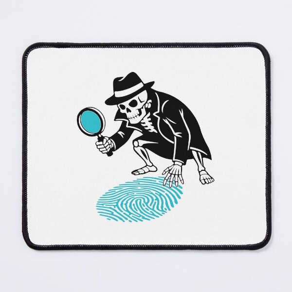 Item preview, Dactyloscopy Skeleton Detective - Forensic Science Noir designed and sold by CrewGifted.