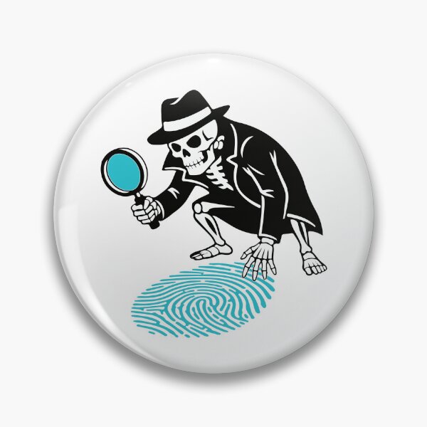 Item preview, Dactyloscopy Skeleton Detective - Forensic Science Noir  designed and sold by CrewGifted.