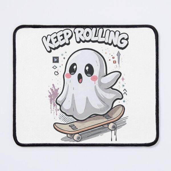 Item preview, Skater Ghost Graffiti Art - Keep Rolling Urban Streetwear Aesthetic designed and sold by etuvibes.