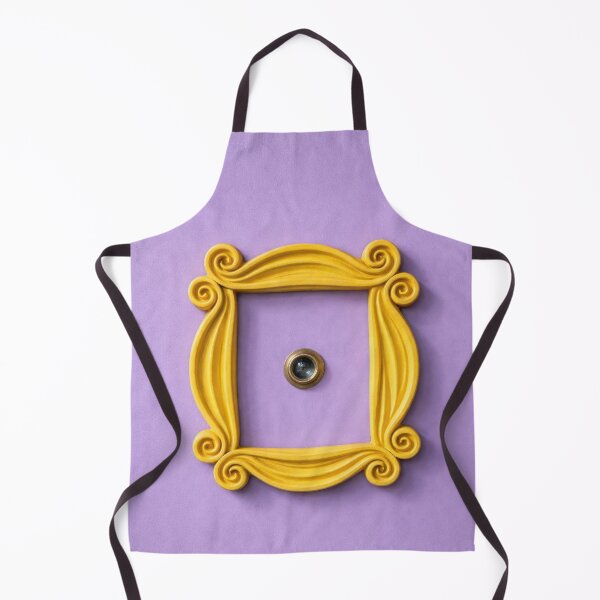Item preview, Friends inspired purple door peep hole, golden frame illustration designed and sold by Thunderg1rl.