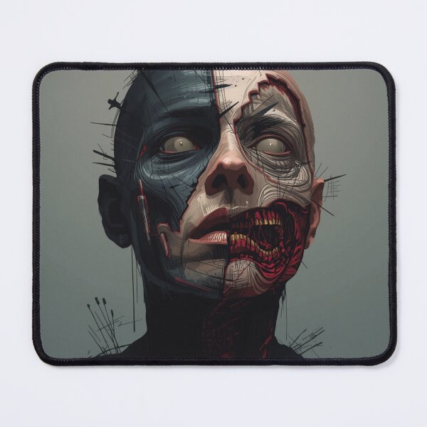 Item preview, Synthetic Soul Face – Dark Cyberpunk Fashion Print designed and sold by GamerLife31.