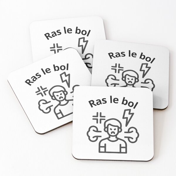 Item preview, Fed up – Funny French Quote with Angry Character Illustration designed and sold by Petit Baz’Art.