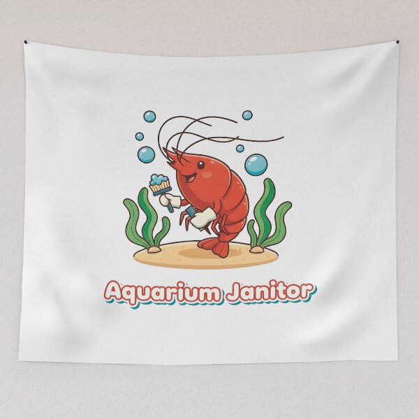 Item preview, Aquarium Janitor Shrimp T-Shirt – Funny Aquarium Fish Tank Cleaner Gift for Aquarists designed and sold by TankTherapyArt.