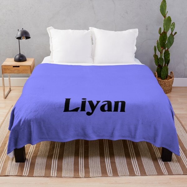 Item preview, Name Liyan Black Text on Blue Violet Deneane Font designed and sold by Art in My Loft.