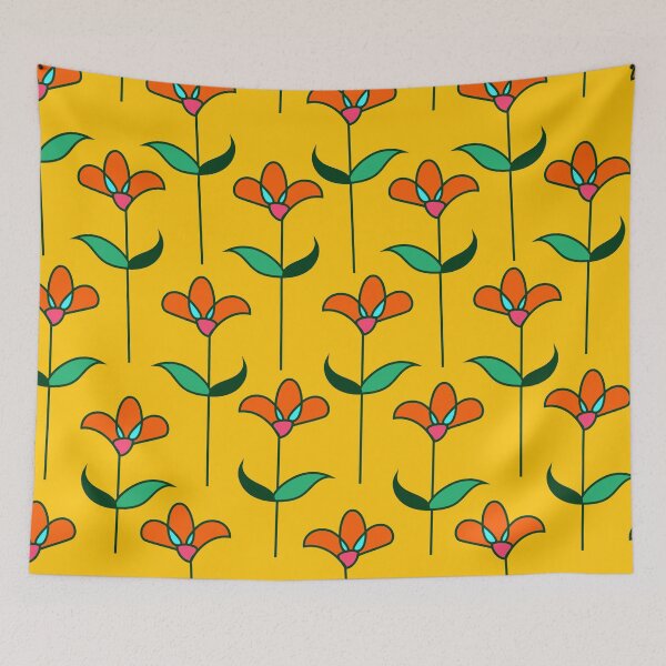 Item preview, Yellow and Red Flowers designed and sold by PeppermintCreek.