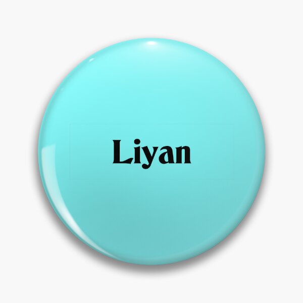 Item preview, Name Liyan Black Text on Cyan Deneane Font designed and sold by Art in My Loft.
