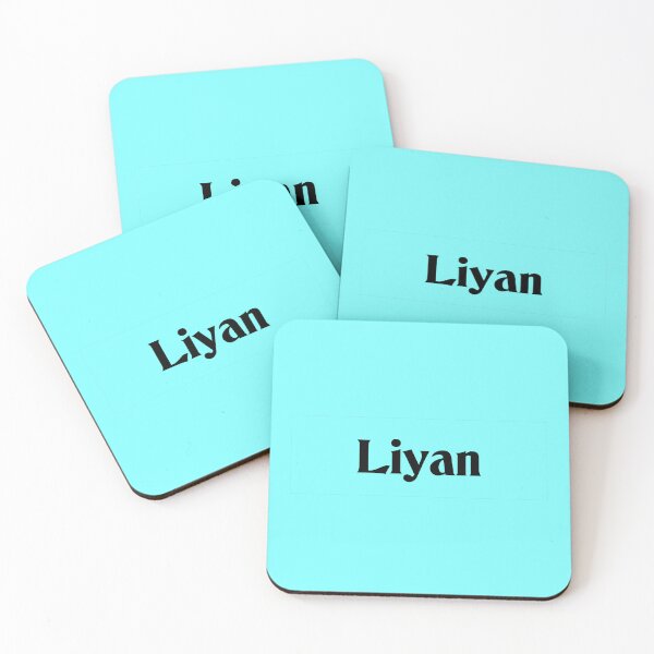 Item preview, Name Liyan Black Text on Cyan Deneane Font designed and sold by Art in My Loft.