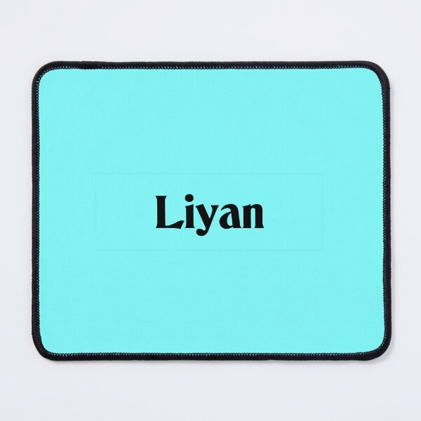 Item preview, Name Liyan Black Text on Cyan Deneane Font designed and sold by Art in My Loft.