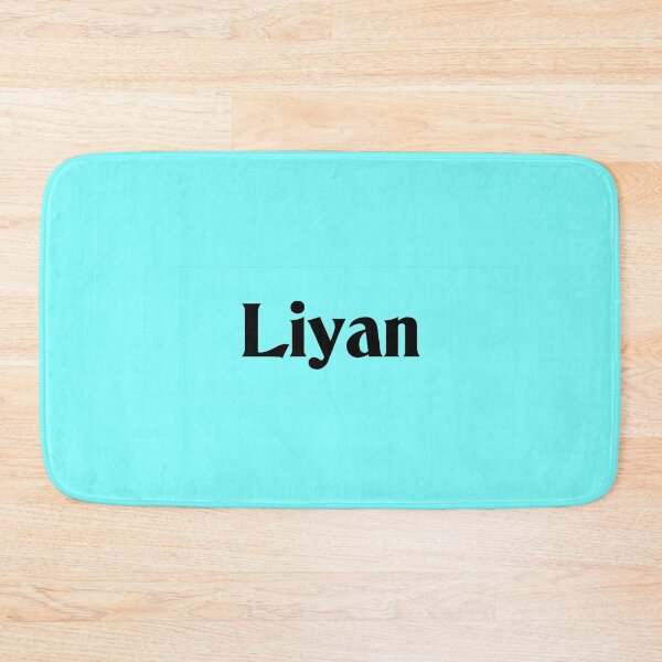 Item preview, Name Liyan Black Text on Cyan Deneane Font designed and sold by Art in My Loft.