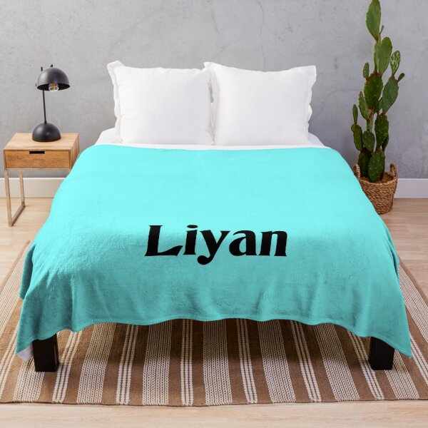 Item preview, Name Liyan Black Text on Cyan Deneane Font designed and sold by Art in My Loft.