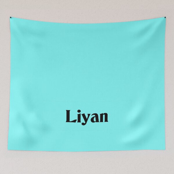 Item preview, Name Liyan Black Text on Cyan Deneane Font designed and sold by Art in My Loft.