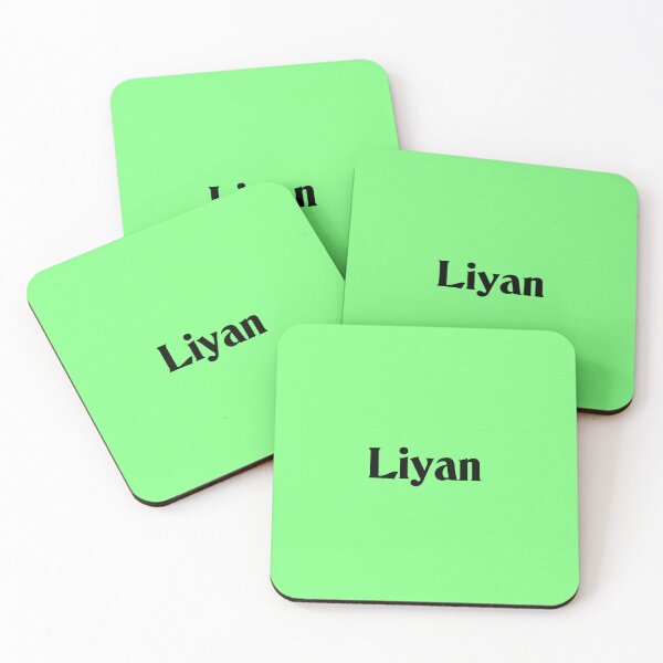 Item preview, Name Liyan Black Text on Bright Green Deneane Font designed and sold by Art in My Loft.