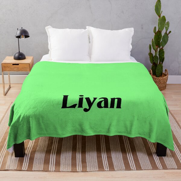 Item preview, Name Liyan Black Text on Bright Green Deneane Font designed and sold by Art in My Loft.