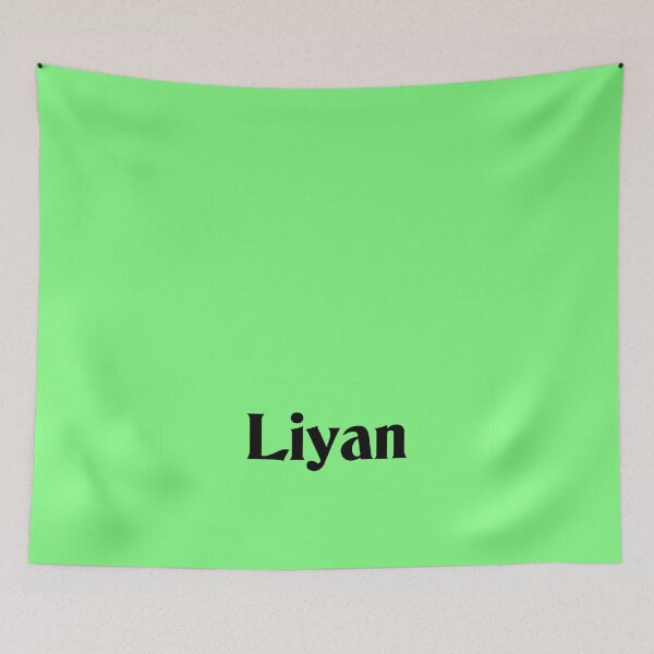 Item preview, Name Liyan Black Text on Bright Green Deneane Font designed and sold by Art in My Loft.