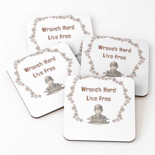 Item preview, Wrench Hard Live Free designed and sold by WhiteHiposWear.