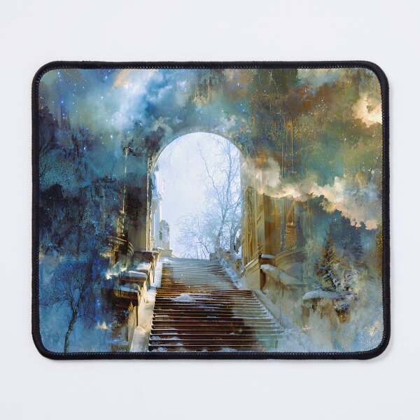 Item preview, Archway to Primavera | Winter to Spring Fantasy Wall Art designed and sold by Stoneflower-Art.