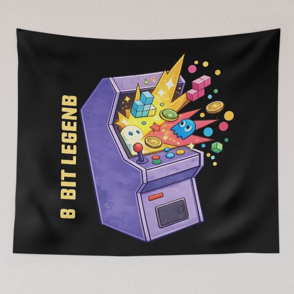 Item preview, 8-Bit Legend Retro Arcade Machine Vintage Video Game Level Up Aesthetic designed and sold by DrawHandArt.