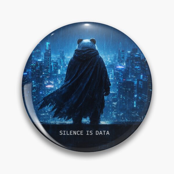 Artikelvorschau, Silence Is Data Cyberpunk Panda – Futuristische Hacker Panda Night City Art entworfen und verkauft von snaperos.