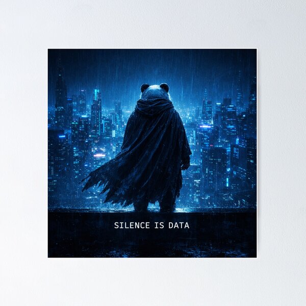Item preview, Silence Is Data Cyberpunk Panda – Futuristic Hacker Panda Night City Art designed and sold by snaperos.