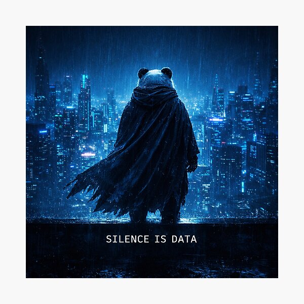 Item preview, Silence Is Data Cyberpunk Panda – Futuristic Hacker Panda Night City Art designed and sold by snaperos.