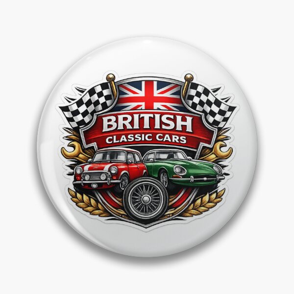 Artikelvorschau, Britische Oldtimer-Rennemblem entworfen und verkauft von Retro Arabica.