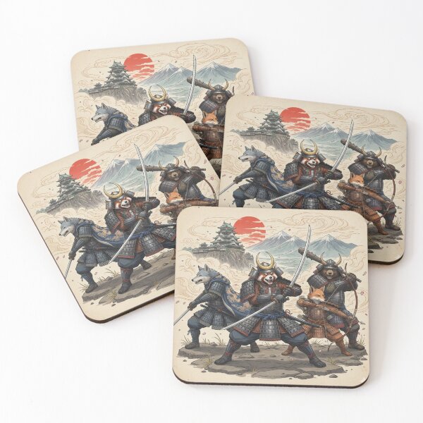Item preview, Anthropomorphic Animal Samurai Fine Art Illustration designed and sold by craftedd.