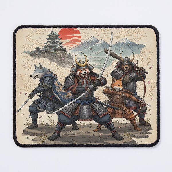 Item preview, Anthropomorphic Animal Samurai Fine Art Illustration designed and sold by craftedd.
