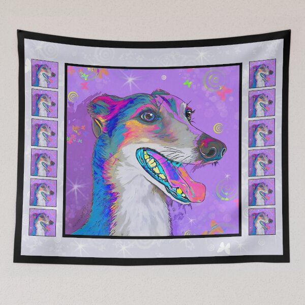 Item preview, Greyhound in Blue Pop Art designed and sold by Sally Fricker.