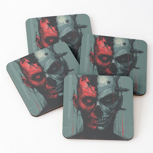Item preview, Data Scarred Face – Dark Digital Street Art Design designed and sold by GamerLife31.