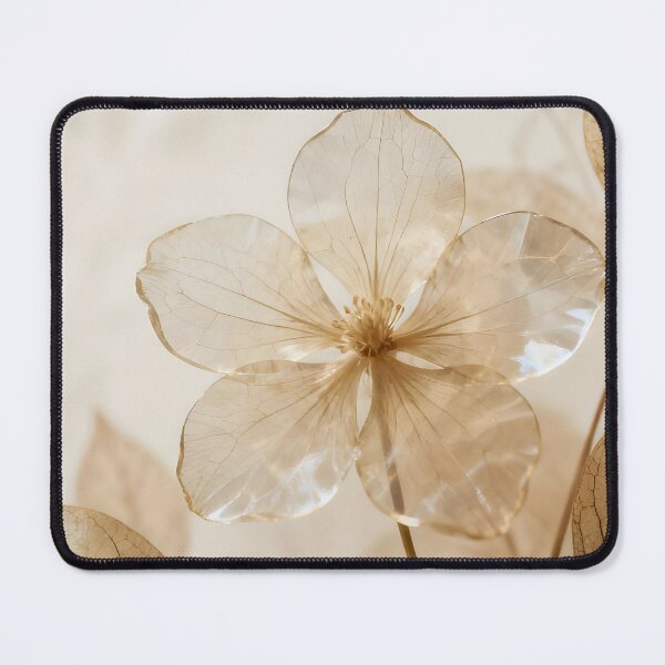 Item preview, Veins of Calm – Transparent Petals Beige Leaf Macro Texture designed and sold by EmeraldeaArt.