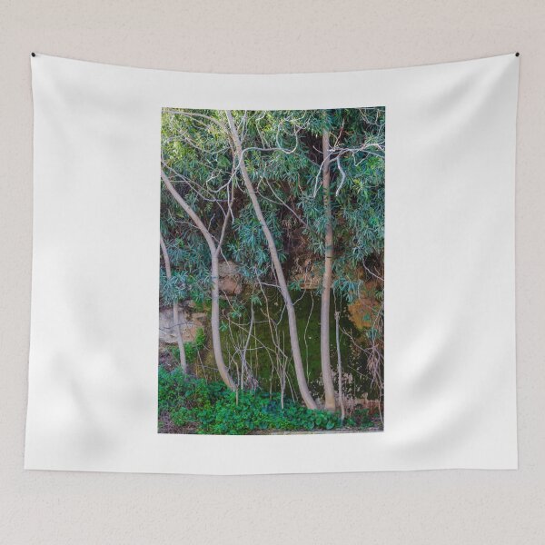 Item preview, Overgrown Garden Wall With Vines, Branches, and Rough Stone Texture designed and sold by Nmallia.