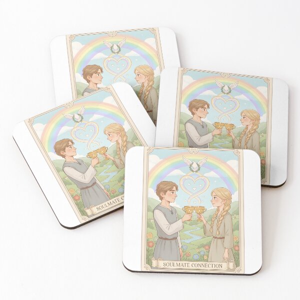 Item preview,  Soulmate Connection Tarot Style Illustration designed and sold by Teenidesign .