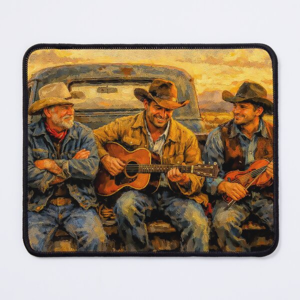 Item preview, Back of the Truck Country Jam Cowboys Guitar and Fiddle designed and sold by acceleratorhams.
