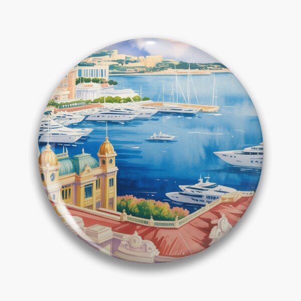 Item preview, Watercolor Painting Monaco View designed and sold by ArtQueen777.