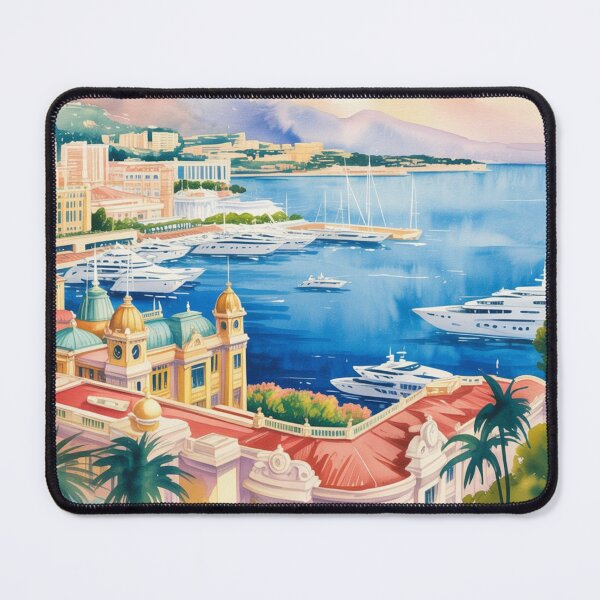 Item preview, Watercolor Painting Monaco View designed and sold by ArtQueen777.