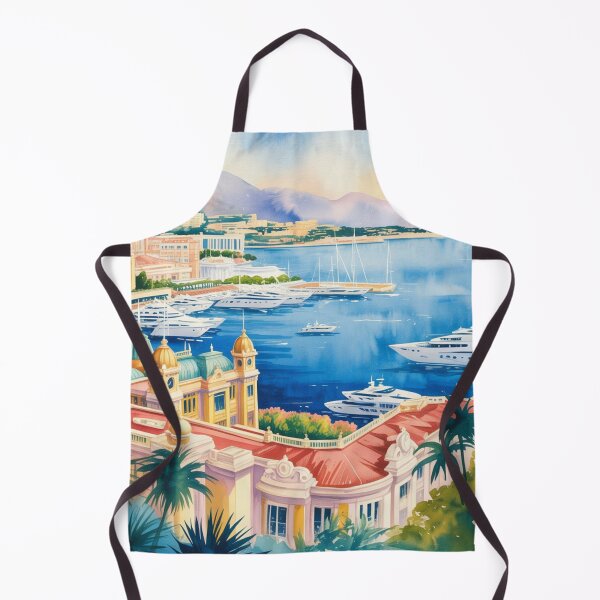 Item preview, Watercolor Painting Monaco View designed and sold by ArtQueen777.