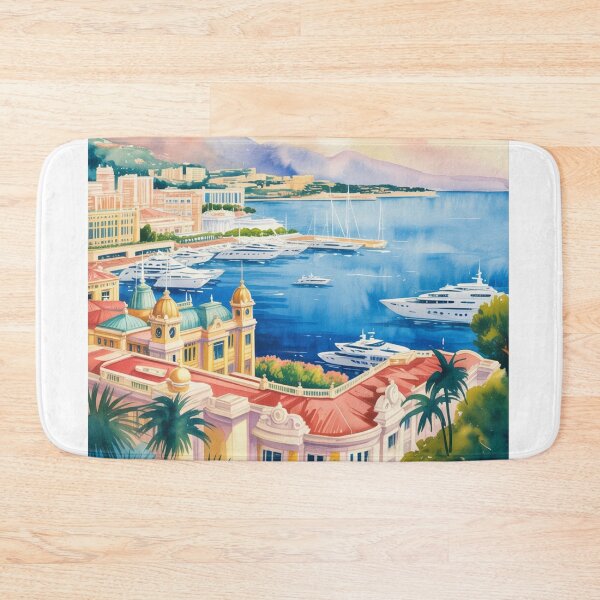 Item preview, Watercolor Painting Monaco View designed and sold by ArtQueen777.