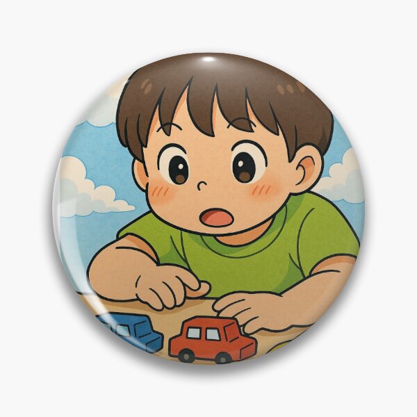 Item preview, Child Playing with Toy Cars - Cute Children's Illustration designed and sold by ARTGENERATESART.