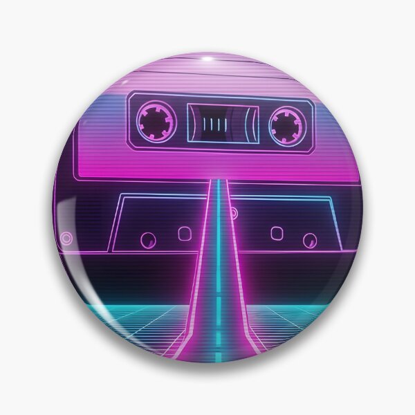 Item preview, Neon Cassette Tape Highway - 80s Synthwave Horizon designed and sold by powersunlight.