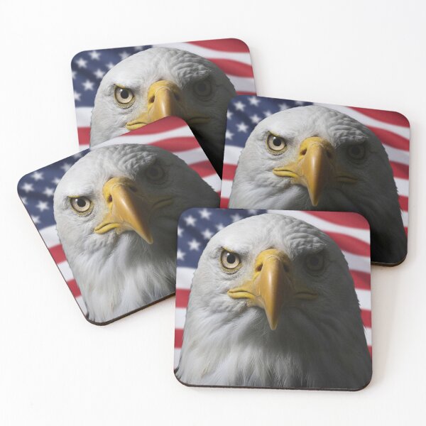 Item preview, Freedom's Gaze - Patriotic American Eagle 12K - Flag Edition designed and sold by NaturalBeautySebastian .