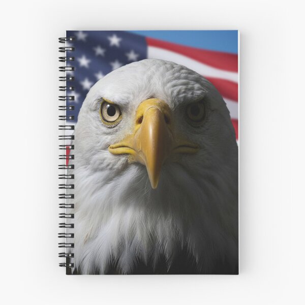 Item preview, Freedom's Gaze - Patriotic American Eagle 12K - Flag Edition designed and sold by NaturalBeautySebastian .
