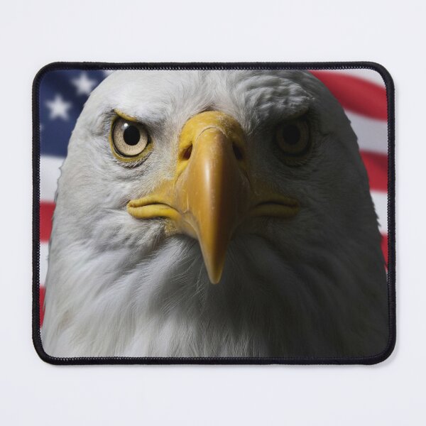 Item preview, Freedom's Gaze - Patriotic American Eagle 12K - Flag Edition designed and sold by NaturalBeautySebastian .