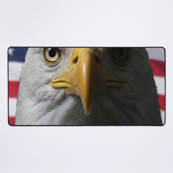 Item preview, Freedom's Gaze - Patriotic American Eagle 12K - Flag Edition designed and sold by NaturalBeautySebastian .