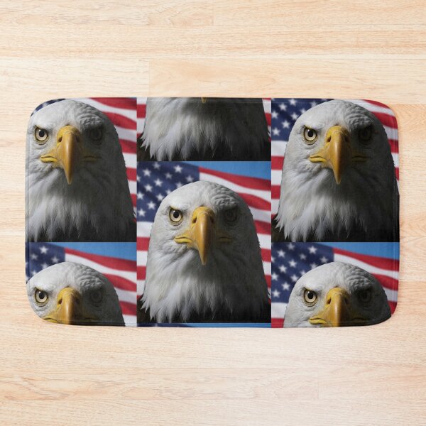 Item preview, Freedom's Gaze - Patriotic American Eagle 12K - Flag Edition designed and sold by NaturalBeautySebastian .