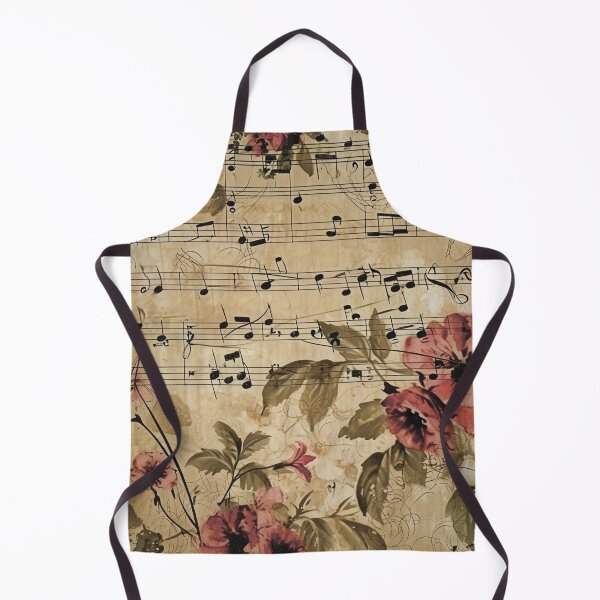 Item preview, Floral pattern. Musical notes. Retro. Vintage. designed and sold by MagelliShop.