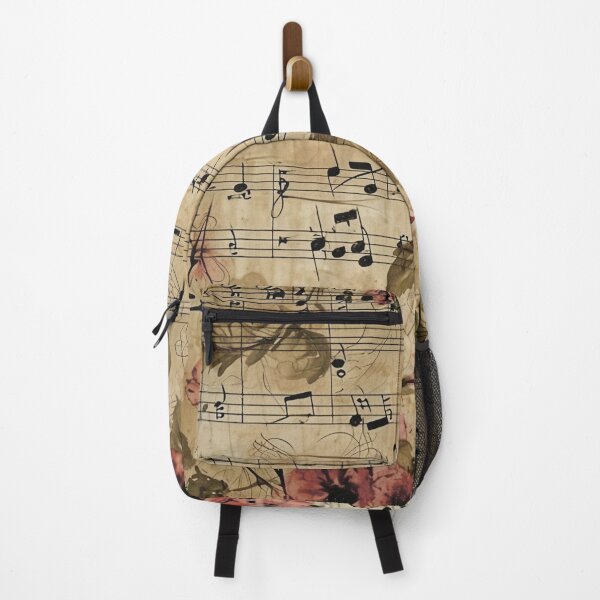 Item preview, Floral pattern. Musical notes. Retro. Vintage. designed and sold by MagelliShop.