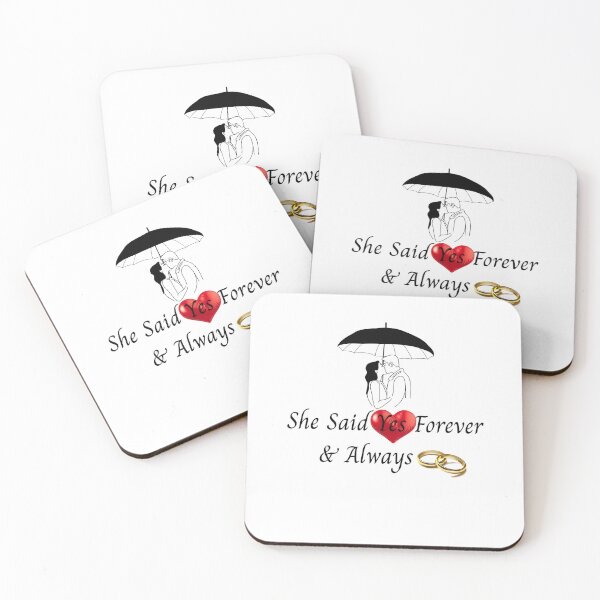 Item preview, She Said Yes Forever & Always – Engagement Love Design designed and sold by Sarah'sCreativeLab.