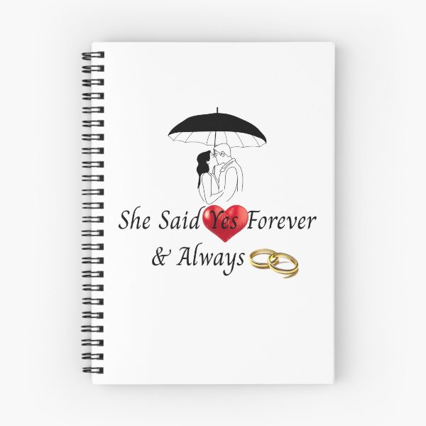 Item preview, She Said Yes Forever & Always – Engagement Love Design designed and sold by Sarah'sCreativeLab.