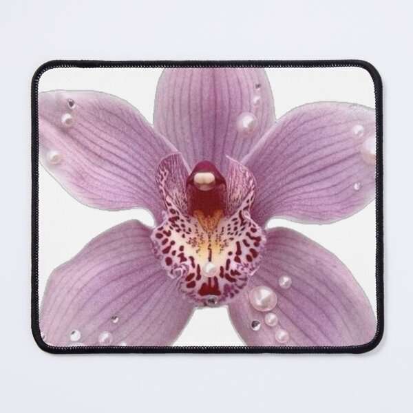 Item preview, pearls on purple orchid flower sticker designed and sold by inainart.